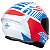 Capacete Axxis Draken Z96 Branco Vermelho e Azul - Imagem 3
