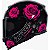 Capacete Axxis Eagle Flowers New Preto e Rosa - Imagem 1