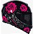 Capacete Axxis Eagle Flowers New Preto e Rosa - Imagem 2