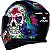 Capacete Axxis Eagle Skull Preto e Azul - Imagem 4