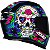Capacete Axxis Eagle Skull Preto e Azul - Imagem 3