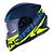 CAPACETE NORISK FF302 MANTY AZUL FOSCO AMARELO - Imagem 1