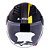 CAPACETE ABERTO LS2 OF562 METROPOLIS PRETO AMARELO FOSCO - Imagem 4