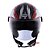 Capacete Norisk Orion Moisac Vermelho e branco - Imagem 3