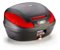 Baú Givi Monolock Simply 3  47 Litros Preto Lente Vermelha - Imagem 1