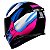 Capacete Axxis Eagle Tecno Gloss Black Pink Blue - Imagem 3