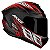 Capacete Axxis Draken Racer Preto Vermelho e Cinza - Imagem 2