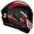 Capacete Axxis Draken Racer Preto Vermelho e Cinza - Imagem 3