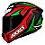 Capacete Axxis Draken Tracer Preto Vermelho e Verde - Imagem 1