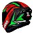 Capacete Axxis Draken Tracer Preto Vermelho e Verde - Imagem 4