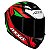 Capacete Axxis Draken Tracer Preto Vermelho e Verde - Imagem 5