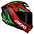 Capacete Axxis Draken Tracer Preto Vermelho e Verde - Imagem 2