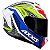 Capacete Axxis Draken Tracer White Blue Grey - Imagem 2