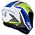 Capacete Axxis Draken Tracer White Blue Grey - Imagem 3