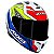 Capacete Axxis Draken Tracer White Blue Grey - Imagem 6