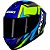 Capacete Axxis Draken Vector Azul e Amarelo - Imagem 6