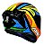 Capacete Axxis Draken Tracer Preto Azul e cinza - Imagem 3