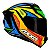 Capacete Axxis Draken Tracer Preto Azul e cinza - Imagem 2