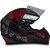 Capacete Fw3 GT2 femme Preto Vermelho - Imagem 2