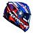 Capacete Norisk Strada circuit azul vermelho e branco - Imagem 2