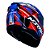 Capacete Norisk Strada circuit azul vermelho e branco - Imagem 3