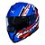 Capacete Norisk Strada circuit azul vermelho e branco - Imagem 5