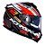 Capacete Norisk Strada circuit Preto Vermelho dourado - Imagem 2