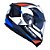 Capacete Norisk Strada Drive Branco Azul Vermelho - Imagem 2