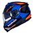 Capacete Norisk Strada Drive Azul Laranja Cinza - Imagem 1