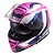 Capacete ls2 Storm ff800 Techy Branco Rosa - Imagem 3