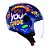 Capacete Norisk Orion Free azul e laranja - Imagem 2