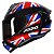 Capacete Axxis Draken UK Preto Vermelho e Azul - Imagem 1