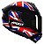 Capacete Axxis Draken UK Preto Vermelho e Azul - Imagem 2