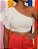 Cropped Ágata Babado Off White - Imagem 1
