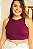 Cropped Opala Dupla Face Preto/Uva - Imagem 2