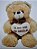 Urso sentado com frase: "Te amo mais que Chocolate" - Imagem 1
