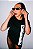 Camiseta Preta Silkada Oversized CAUSA Vertical com Retângulo - Imagem 2