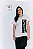 Camiseta Branca Silkada Oversized CAUSA Vertical com Retângulo - Imagem 1