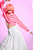 Cropped em Moletinho Com Estampa De Coração Rosa Neon - Imagem 2