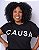 Camiseta Preta Silkada Horizontal Oversized CAUSA - Imagem 3