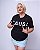 Camiseta Preta Silkada Horizontal Oversized CAUSA - Imagem 1