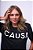 Camiseta Oversized Preta Silkada CAUSA Em Branco Horizontal - Imagem 9
