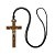 Colar Crucifixo Madeira Para Coroinha 9cm Cordão Reto - Imagem 1