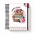 Diário de Leitura Personalizado Floral Rosa - Imagem 1