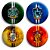 Bottons Filme Harry Potter Broche De 4,5cm (4 Unidades) - Imagem 1