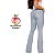Calça jeans flare azul claro estonado - Imagem 3
