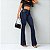Calça flare azul escuro luxo - Imagem 3