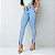 Calça azul claro cós médio com lycra - Imagem 3