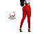 Calça skinny vermelha com lycra e cós super alto - Imagem 3