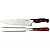 CONJUNTO STEEL 2 PEÇAS FACA 8" E GARFO AÇO INOX MOR - Imagem 1
